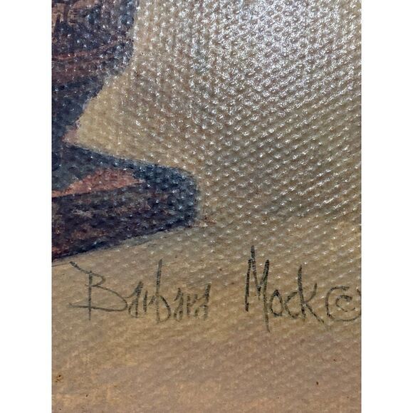 Barbara Mock Art Prints 29 x 17 Ornate Gold Frame Fruit Trees Pear Peach Vintage - Picture 3 of 8